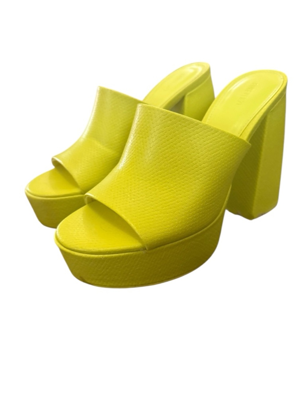 Forever 21 Platform heels in Neon Yellow size 8